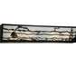 Meyda Lighting Lighthouse 31" 4-Light Textured Black Sailboat Vanity Light With White Art Shade Glass