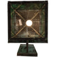 Meyda Lighting Lighthouse & Trawler 17" Verdigris Straight Arm Wall Sconce With Emerald Green Shade Glass