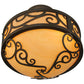 Meyda Lighting Lilliana 12" 3-Light Gilded Tobacco Semi-flush Mount Ceiling Light With Amber Quartz Idalight Shade