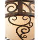 Meyda Lighting Lilliana 12" 3-Light Rustic Iron Flush Mount Light With Sahara Taupe Idalight Shade