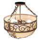 Meyda Lighting Lilliana 16" 3-Light Cortez Gold Inverted Pendant Light With Sahara Taupe Idalight Shade