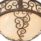 Meyda Lighting Lilliana 16" 3-Light Cortez Gold Inverted Pendant Light With Sahara Taupe Idalight Shade