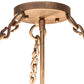 Meyda Lighting Lilliana 16" 3-Light Cortez Gold Inverted Pendant Light With Sahara Taupe Idalight Shade