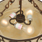 Meyda Lighting Lilliana 16" 3-Light Rustic Iron Inverted Pendant Light With Sahara Taupe Idalight Shade