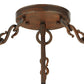 Meyda Lighting Lilliana 16" 3-Light Rustic Iron Inverted Pendant Light With Sahara Taupe Idalight Shade