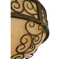 Meyda Lighting Lilliana 21" 3-Light Pompeii Gold Flush Mount Light With Sahara Taupe Idalight Shade