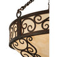 Meyda Lighting Lilliana 24" 4-Light Rustic Iron Inverted Pendant Light With Sahara Taupe Idalight Shade