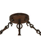 Meyda Lighting Lilliana 24" 4-Light Rustic Iron Inverted Pendant Light With Sahara Taupe Idalight Shade