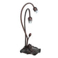 Meyda Lighting Lily 16" 2-Light Mahogany Bronze Gooseneck Table Lamp Base