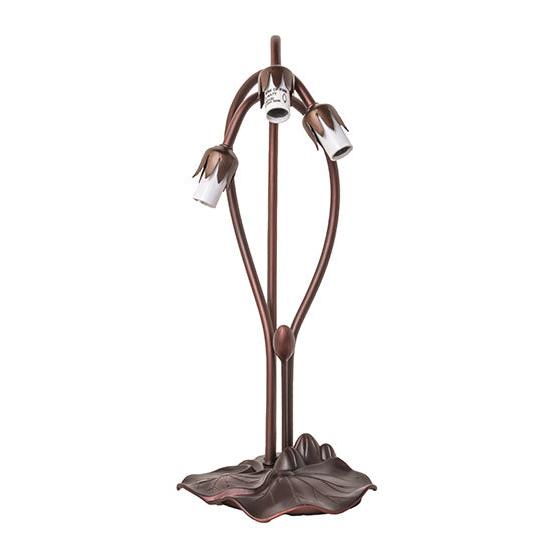 Meyda Lighting Lily 16" 3-Light Gooseneck Mahogany Bronze Table Lamp Base