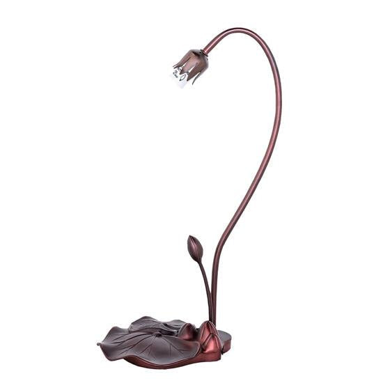 Meyda Lighting Lily 16" Mahogany Bronze Gooseneck Table Lamp Base