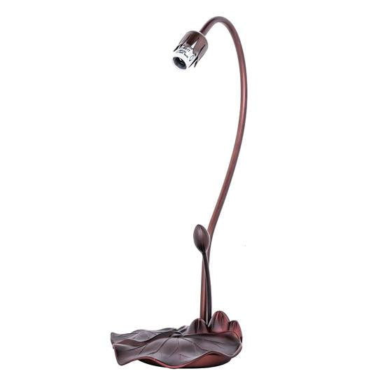 Meyda Lighting Lily 16" Mahogany Bronze Gooseneck Table Lamp Base