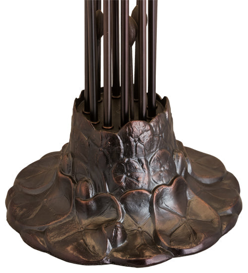 Meyda Lighting Lily 24" 10-Light Mahogany Bronze Table Lamp Base