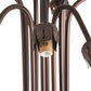 Meyda Lighting Lily 24" 10-Light Mahogany Bronze Table Lamp Base