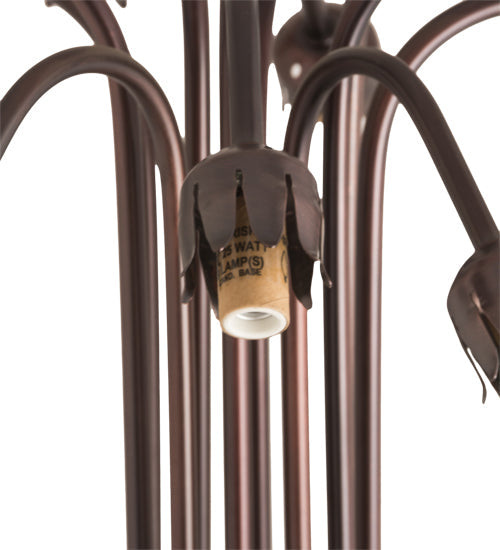 Meyda Lighting Lily 24" 10-Light Mahogany Bronze Table Lamp Base