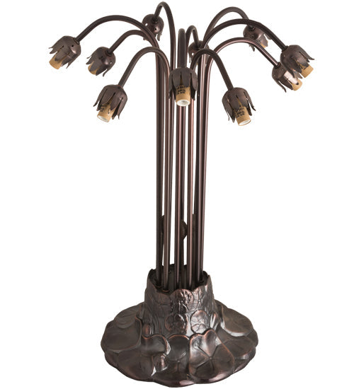 Meyda Lighting Lily 24" 10-Light Mahogany Bronze Table Lamp Base