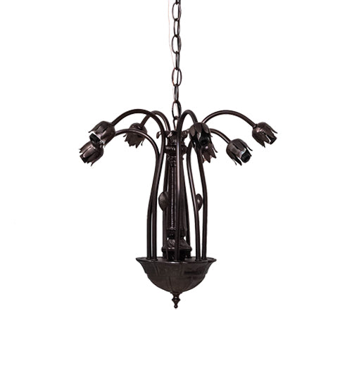 Meyda Lighting Lily 24" 7-Light Mahogany Bronze Chandelier Hardware