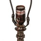 Meyda Lighting Lily 8" Mahogany Bronze Table Lamp Base