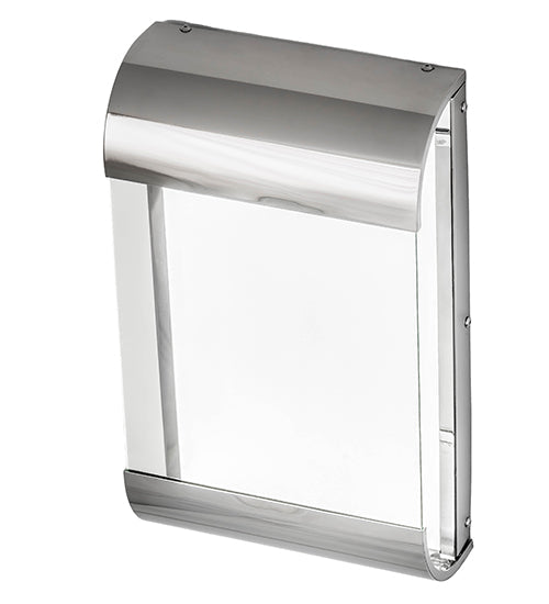 Meyda Lighting Limoux 9" LED Polished Nickel Wall Sconce With Clear & Frosted Clear Shade Glass