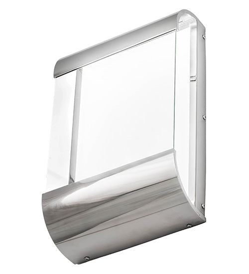 Meyda Lighting Limoux 9" LED Polished Nickel Wall Sconce With Clear & Frosted Clear Shade Glass