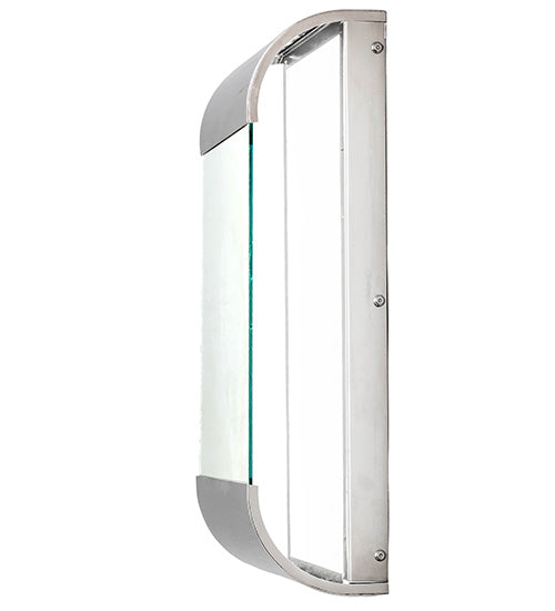 Meyda Lighting Limoux 9" LED Polished Nickel Wall Sconce With Clear & Frosted Clear Shade Glass