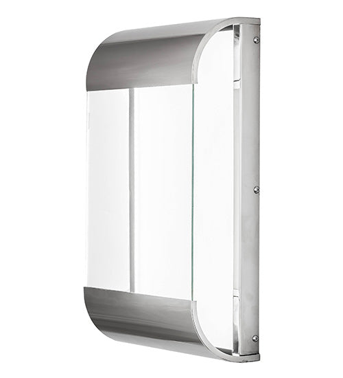 Meyda Lighting Limoux 9" LED Polished Nickel Wall Sconce With Clear & Frosted Clear Shade Glass