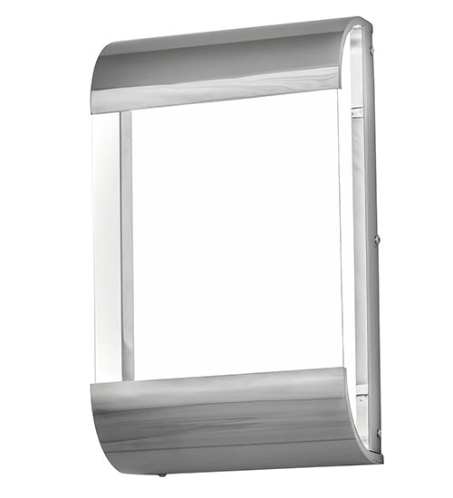 Meyda Lighting Limoux 9" LED Polished Nickel Wall Sconce With Clear & Frosted Clear Shade Glass