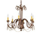Meyda Lighting Lindsay 26" 6-Light Cortez Gold Chandelier With Ivory Faux Candlelight