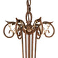 Meyda Lighting Lindsay 26" 6-Light Cortez Gold Chandelier With Ivory Faux Candlelight