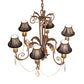 Meyda Lighting Lindsay 30" 6-Light Cortez Gold Chandelier With Black Giltedge Shade