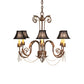 Meyda Lighting Lindsay 30" 6-Light Cortez Gold Chandelier With Black Giltedge Shade