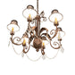 Meyda Lighting Lindsay 30" 6-Light Cortez Gold Chandelier With Black Giltedge Shade