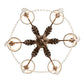 Meyda Lighting Lindsay 30" 6-Light Cortez Gold Chandelier With Black Giltedge Shade