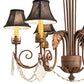 Meyda Lighting Lindsay 30" 6-Light Cortez Gold Chandelier With Black Giltedge Shade