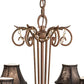 Meyda Lighting Lindsay 30" 6-Light Cortez Gold Chandelier With Black Giltedge Shade
