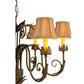 Meyda Lighting Lindsay 30" 6-Light Cortez Gold Chandelier With Taupe Textrene Shade