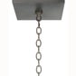Meyda Lighting Lineage 36" 4-Light Antique Copper Inverted Pendant Light With Silver Mica Shade Glass