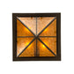 Meyda Lighting Lineage 38" 4-Light Timeless Bronze Inverted Pendant Light With Amber Mica Shade Glass