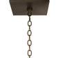 Meyda Lighting Lineage 38" 4-Light Timeless Bronze Inverted Pendant Light With Amber Mica Shade Glass