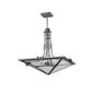 Meyda Lighting Lineage 38" 4-Light Timeless Bronze Inverted Pendant Light With Clear Shade Glass