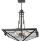 Meyda Lighting Lineage 38" 4-Light Timeless Bronze Inverted Pendant Light With Clear Shade Glass