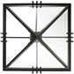 Meyda Lighting Lineage 38" 4-Light Timeless Bronze Inverted Pendant Light With Clear Shade Glass