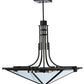 Meyda Lighting Lineage 38" 4-Light Timeless Bronze Inverted Pendant Light With Clear Shade Glass