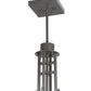 Meyda Lighting Lineage 38" 4-Light Timeless Bronze Inverted Pendant Light With Clear Shade Glass
