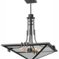 Meyda Lighting Lineage 38" 4-Light Timeless Bronze Inverted Pendant Light With Clear Shade Glass