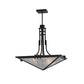 Meyda Lighting Lineage 38" 4-Light Timeless Bronze Inverted Pendant Light With White Shade Glass