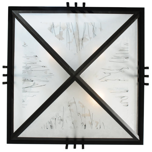 Meyda Lighting Lineage 38" 4-Light Timeless Bronze Inverted Pendant Light With White Shade Glass