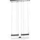 Meyda Lighting Lineal 36" LED Oil Rubbed Bronze Pendant Light With Crystal Idalight & Contrail Mist Idalight Shade