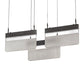 Meyda Lighting Lineal 36" LED Oil Rubbed Bronze Pendant Light With Crystal Idalight & Contrail Mist Idalight Shade