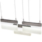 Meyda Lighting Lineal 36" LED Oil Rubbed Bronze Pendant Light With Crystal Idalight & Contrail Mist Idalight Shade